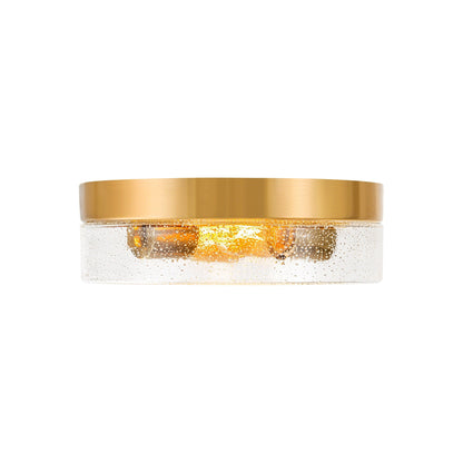 Lampada da soffitto a 2 luci moderna in stile fattoria, con cupola in vetro trasparente con semi/bolle