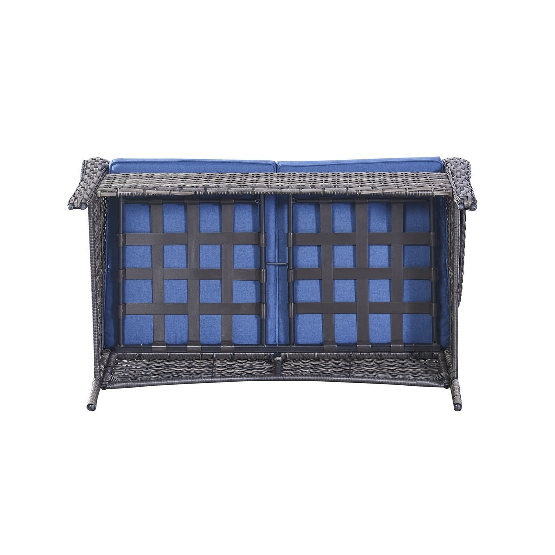 Divano da esterno Gymojoy in vimini, divano in rattan