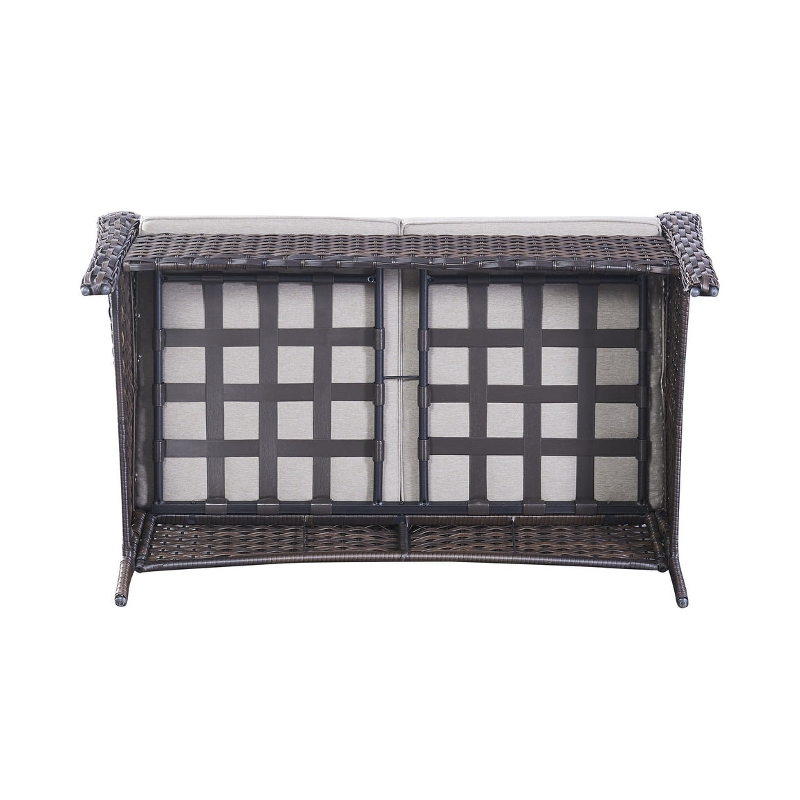 Divano da esterno Gymojoy in vimini, divano in rattan