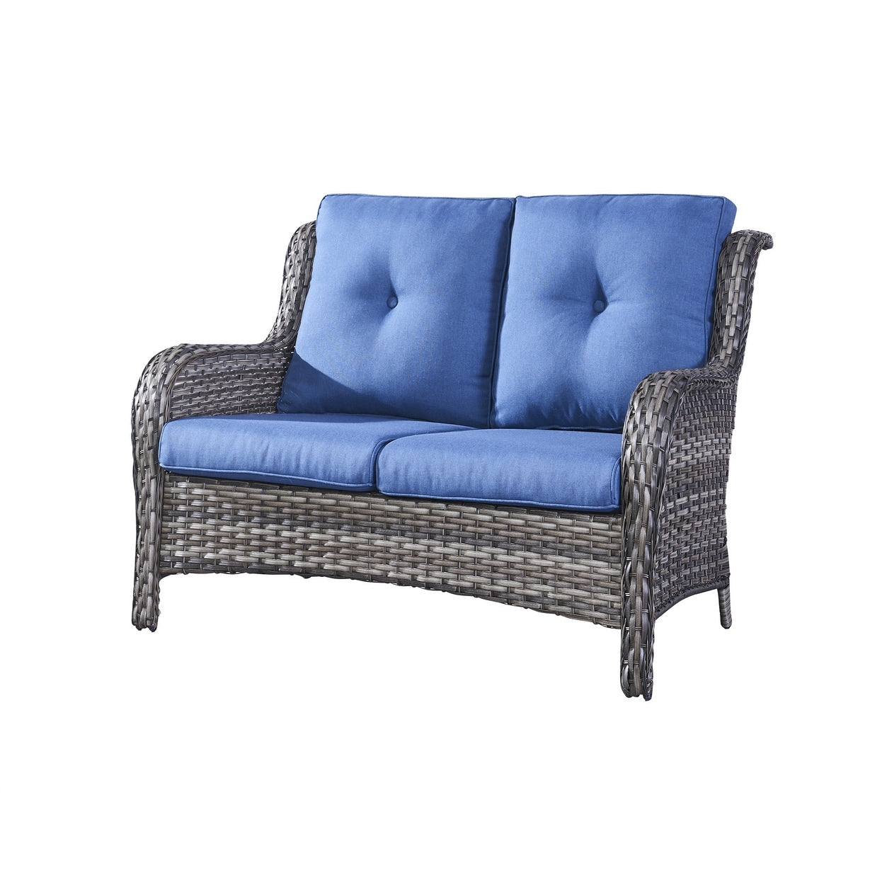 Divano da esterno Gymojoy in vimini, divano in rattan