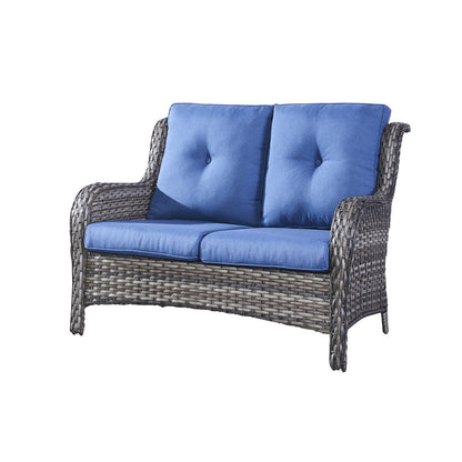 Divano da esterno Gymojoy in vimini, divano in rattan