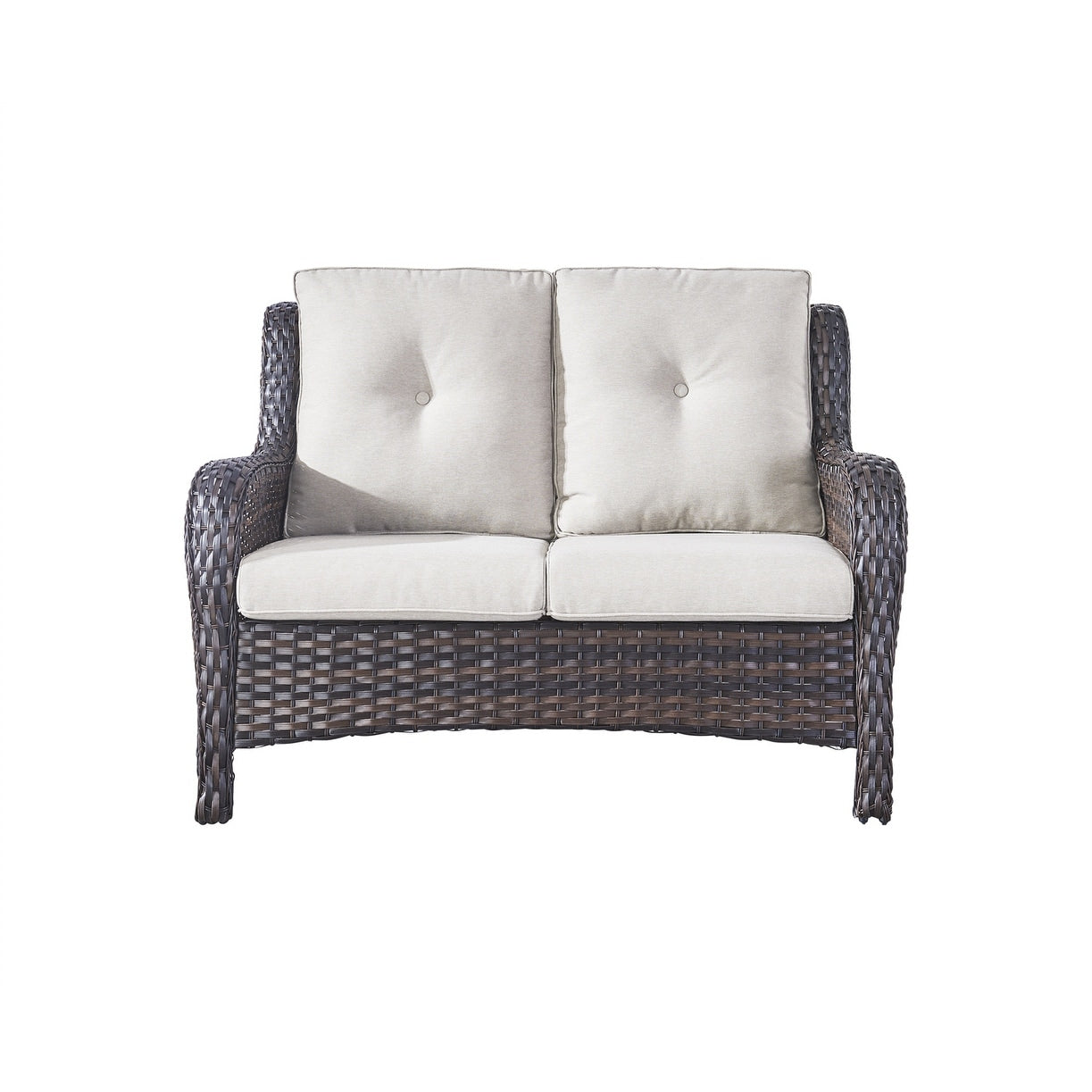 Divano da esterno Gymojoy in vimini, divano in rattan