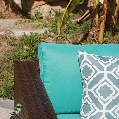 Set di divani componibili da esterno in vimini, 2 pezzi, divano angolare