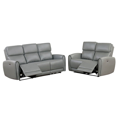 Set di divani elettrici imbottiti da 2 pezzi con porte di ricarica USB