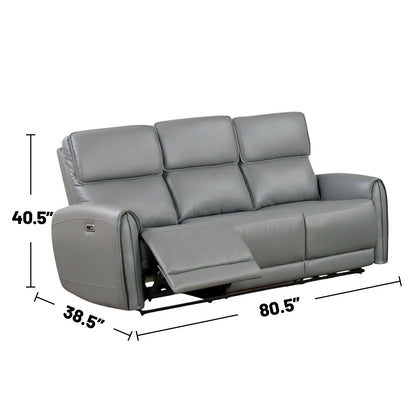 Set di divani elettrici imbottiti da 2 pezzi con porte di ricarica USB