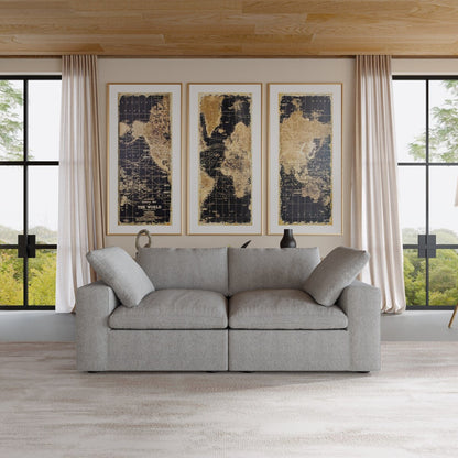 Divano a 2 posti con cuscini per soggiorno