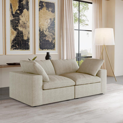 Divano a 2 posti con cuscini per soggiorno