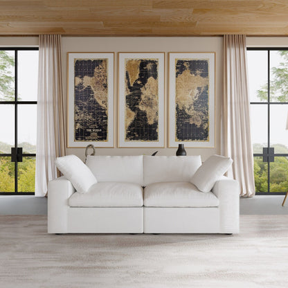 Divano a 2 posti con cuscini per soggiorno