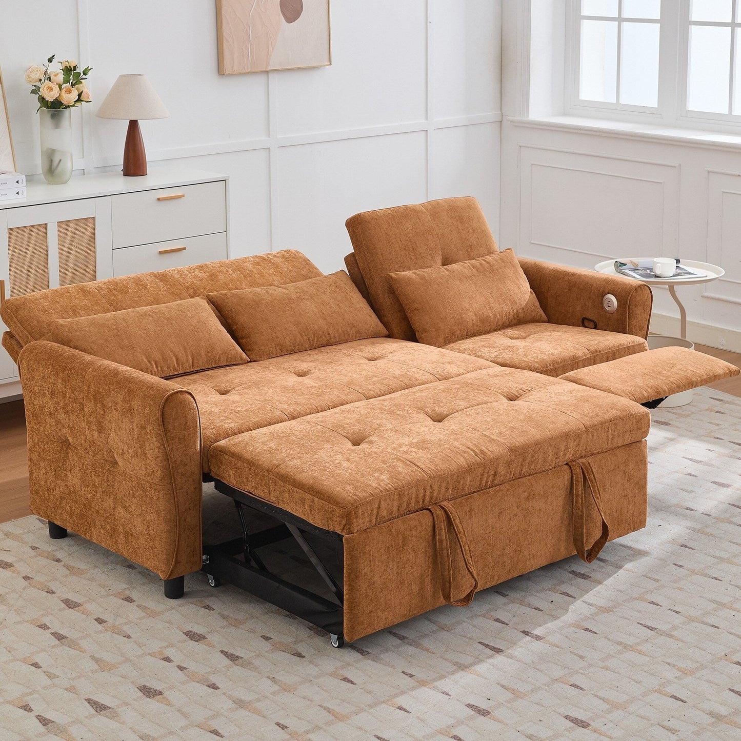 Divano 2 in 1 con divano letto estraibile e poltrona reclinabile reversibile di Harper&amp;Bright Designs