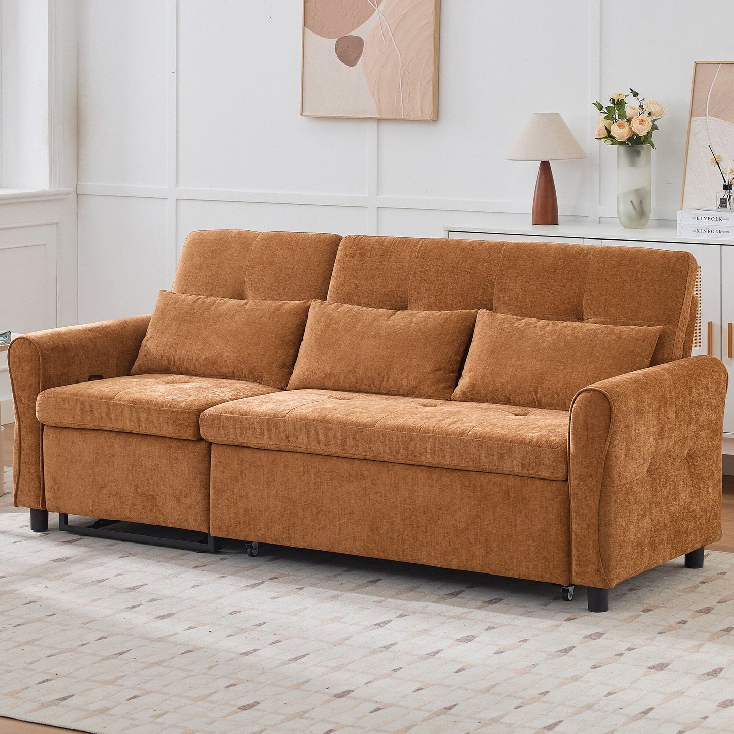 Divano 2 in 1 con divano letto estraibile e poltrona reclinabile reversibile di Harper&amp;Bright Designs