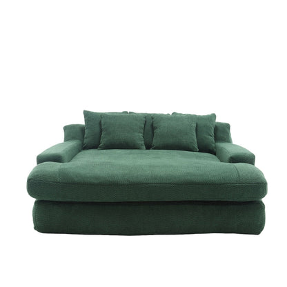 Divano a 2 posti con 5 cuscini posteriori, comodo divano con seduta profonda per soggiorno