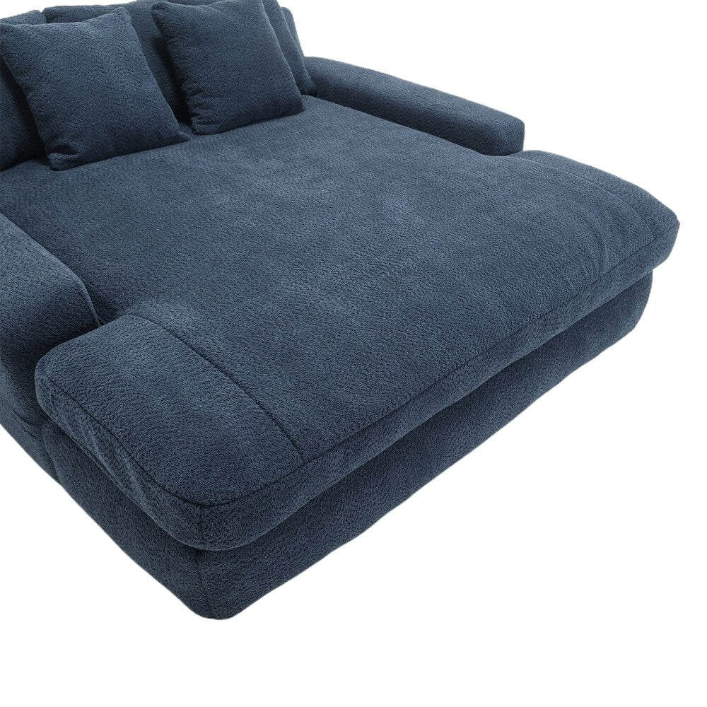 Divano a 2 posti con 5 cuscini posteriori, comodo divano con seduta profonda per soggiorno