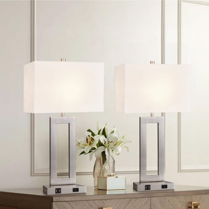 Set di 22 lampade da tavolo USB grigie con controllo touch