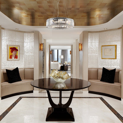 Lampadario da fattoria a 8 luci da 24,8 pollici, lampadario di cristallo, lampadario a tamburo per sala da pranzo, soggiorno, camera da letto, cucina