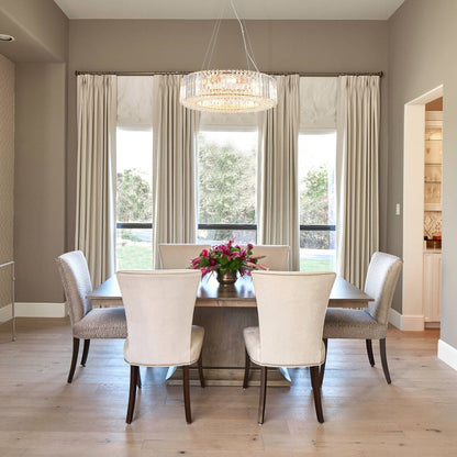 Lampadario da fattoria a 8 luci da 24,8 pollici, lampadario di cristallo, lampadario a tamburo per sala da pranzo, soggiorno, camera da letto, cucina