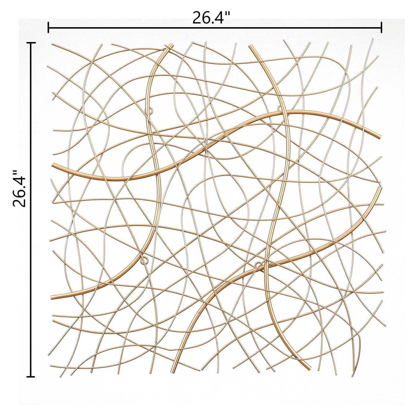 Decorazione moderna da parete in metallo astratto dorato