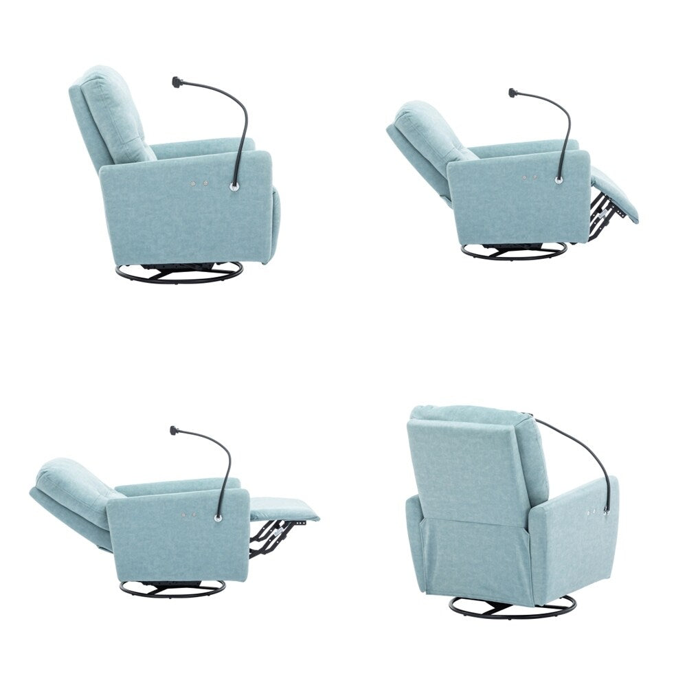 Poltrona reclinabile elettrica girevole a 270 gradi con supporto per telefono