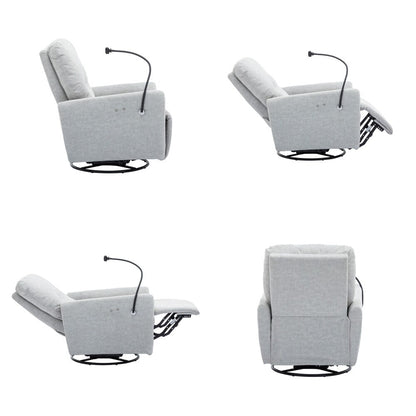 Poltrona reclinabile elettrica girevole a 270 gradi con supporto per telefono