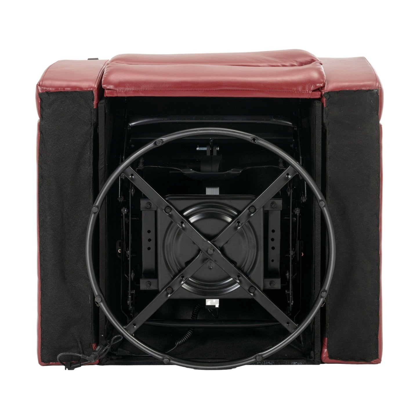 Poltrona reclinabile elettrica girevole a 270 gradi in pelle PU, con sedile singolo, per home theater, con comodo schienale e tavolino.