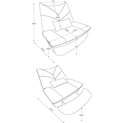 Poltrona reclinabile girevole 270