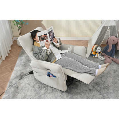 Poltrona reclinabile girevole elettricamente a 270° per adulti, poltrona reclinabile girevole a dondolo, piccole poltrone reclinabili elettriche