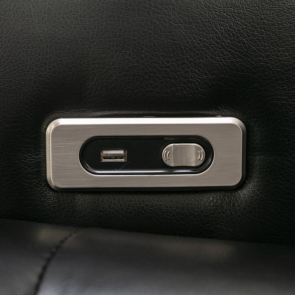 Poltrona reclinabile elettrica girevole a 270°, poltrona multimediale con vassoio multiplo e contenitore