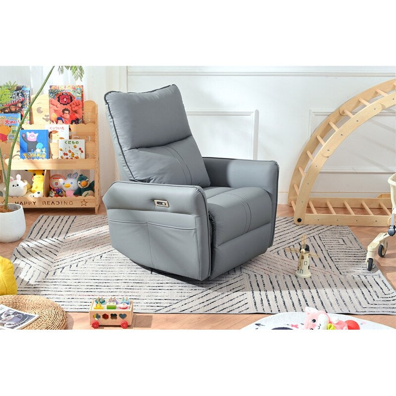 Poltrona reclinabile elettrica girevole a 270° con porte USB