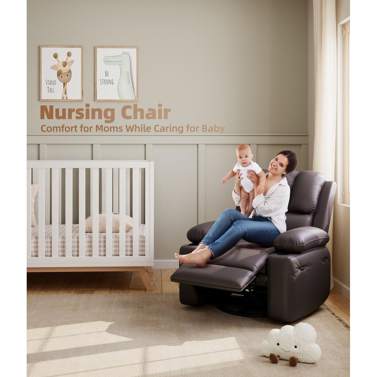 Poltrone reclinabili girevoli a 360° da 27'' con riscaldamento e massaggio