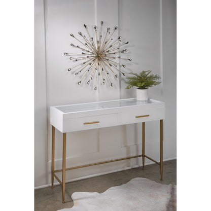 Decorazione murale in metallo/perline trasparenti con effetto stella dorata da 28 DIA