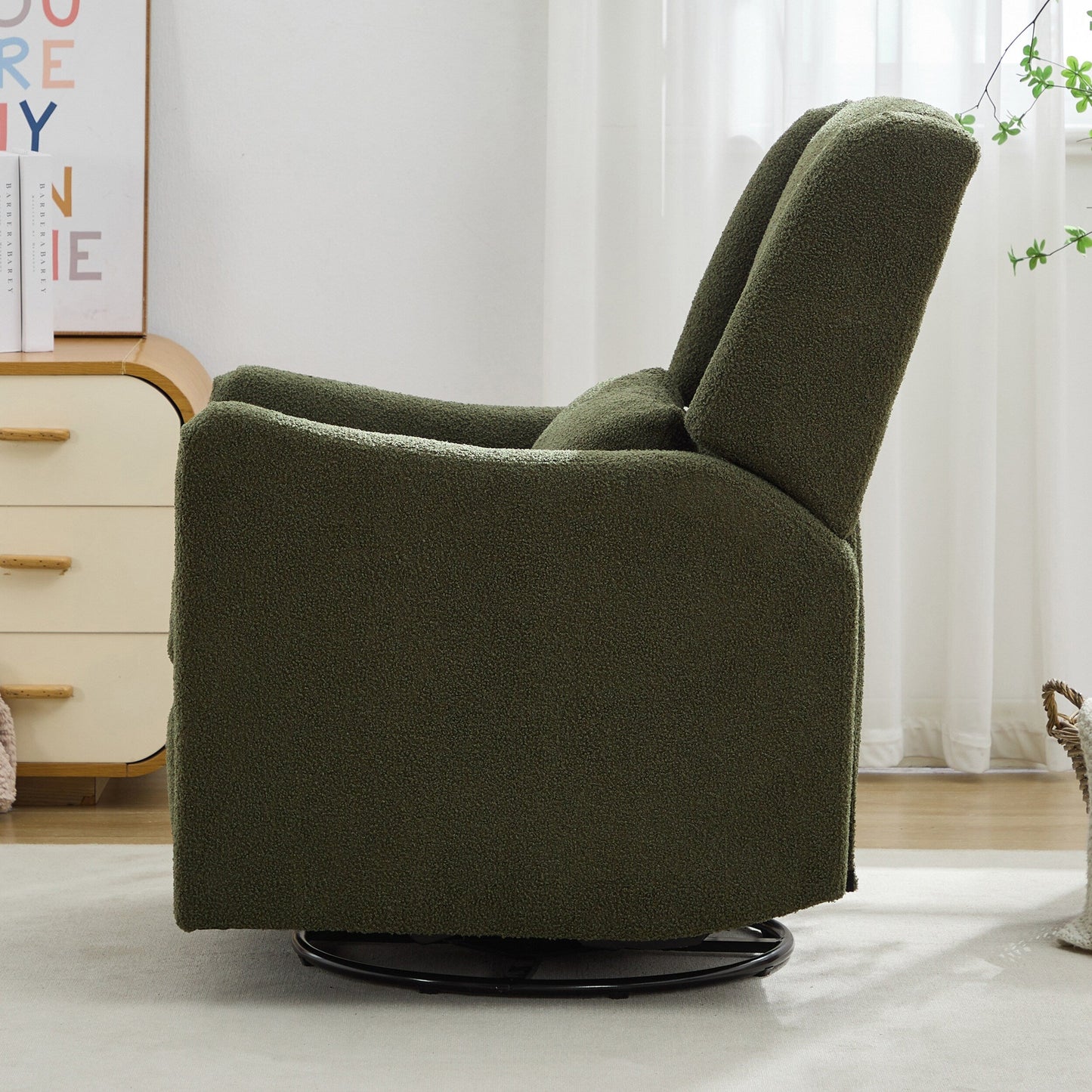 Poltrona reclinabile girevole con schienale alto da 29,5''