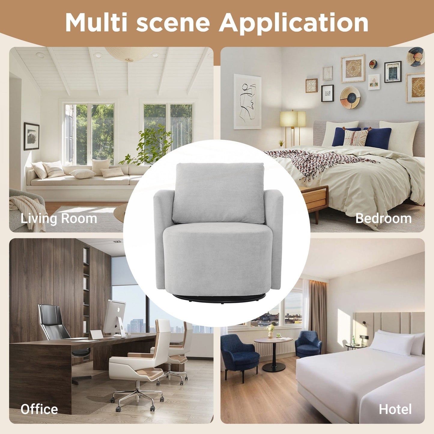 Poltrona a botte da 29,9 pollici