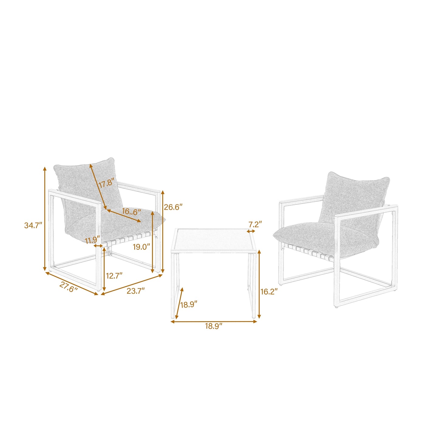 Set da esterno con 4 divani da conversazione in fettuccia per tutte le stagioni, cuscini e sedie lavabili