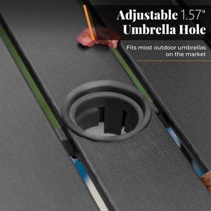 MAISON ARTS Set di sgabelli da bar per patio da 3/5 pezzi, 1 tavolo da bar e 2/4 sgabelli da bar alti girevoli in textilene