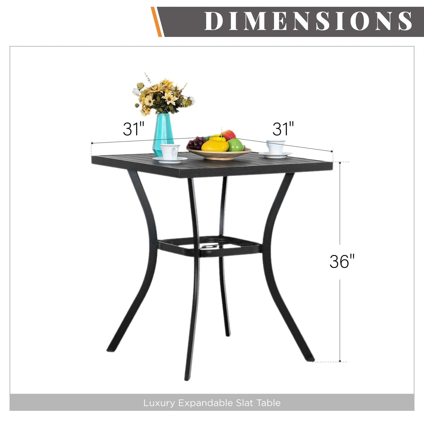 MAISON ARTS Set di sgabelli da bar per patio da 3/5 pezzi, 1 tavolo da bar e 2/4 sgabelli da bar alti girevoli in textilene