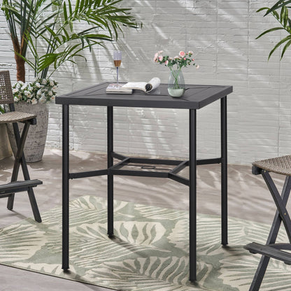 MAISON ARTS Set di sgabelli da bar per patio da 3/5 pezzi, tavolino da caffè in metallo e sgabelli da bar alti girevoli in textilene