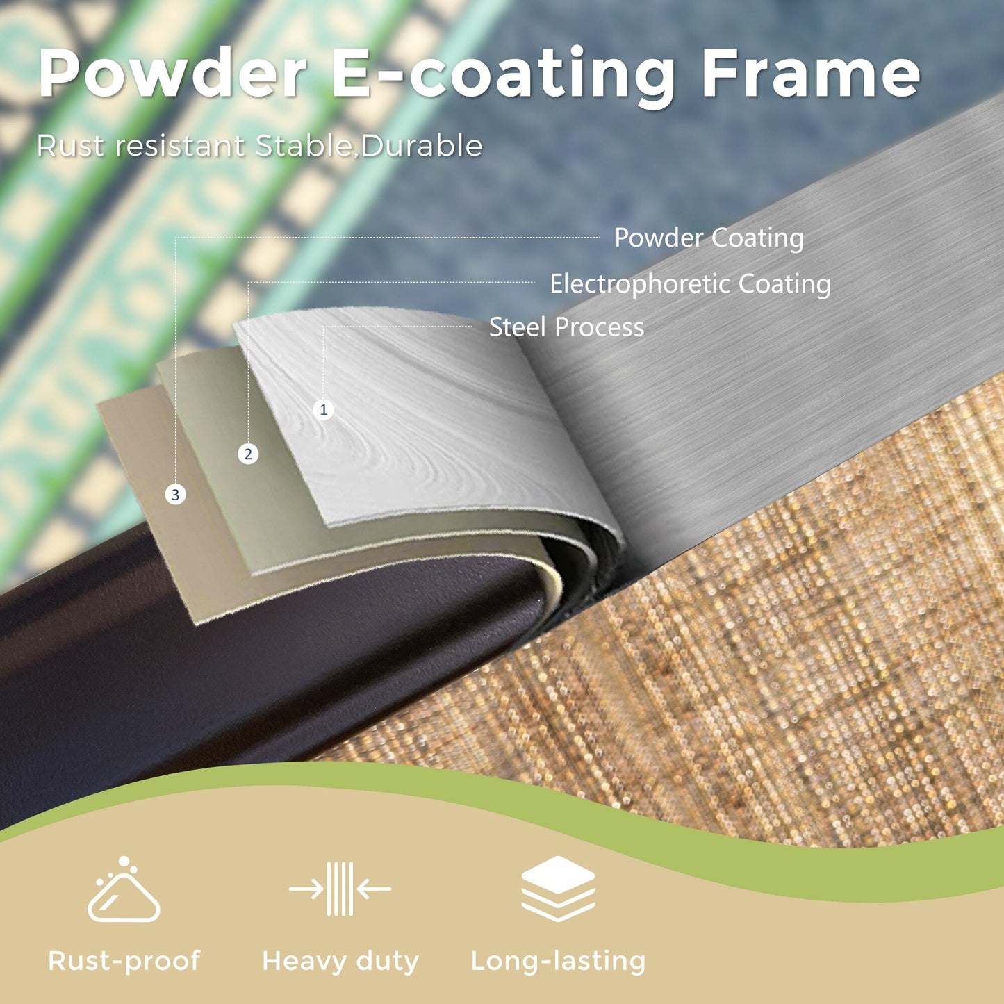 MAISON ARTS Set di sgabelli da bar per patio da 3/5 pezzi, tavolino da caffè in metallo e sgabelli da bar alti girevoli in textilene