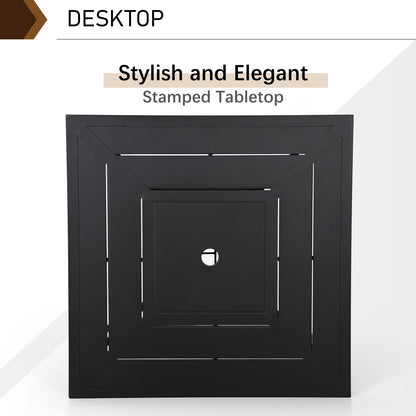 MAISON ARTS Set di sgabelli da bar per patio da 3/5 pezzi, tavolino da caffè in metallo e sgabelli da bar alti girevoli in textilene