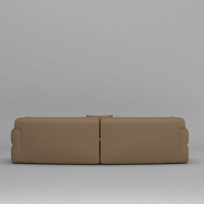 Divano da 3-5 posti, comodo divano imbottito con 3 cuscini morbidi