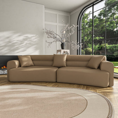 Divano da 3-5 posti, comodo divano imbottito con 3 cuscini morbidi