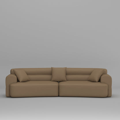 Divano da 3-5 posti, comodo divano imbottito con 3 cuscini morbidi