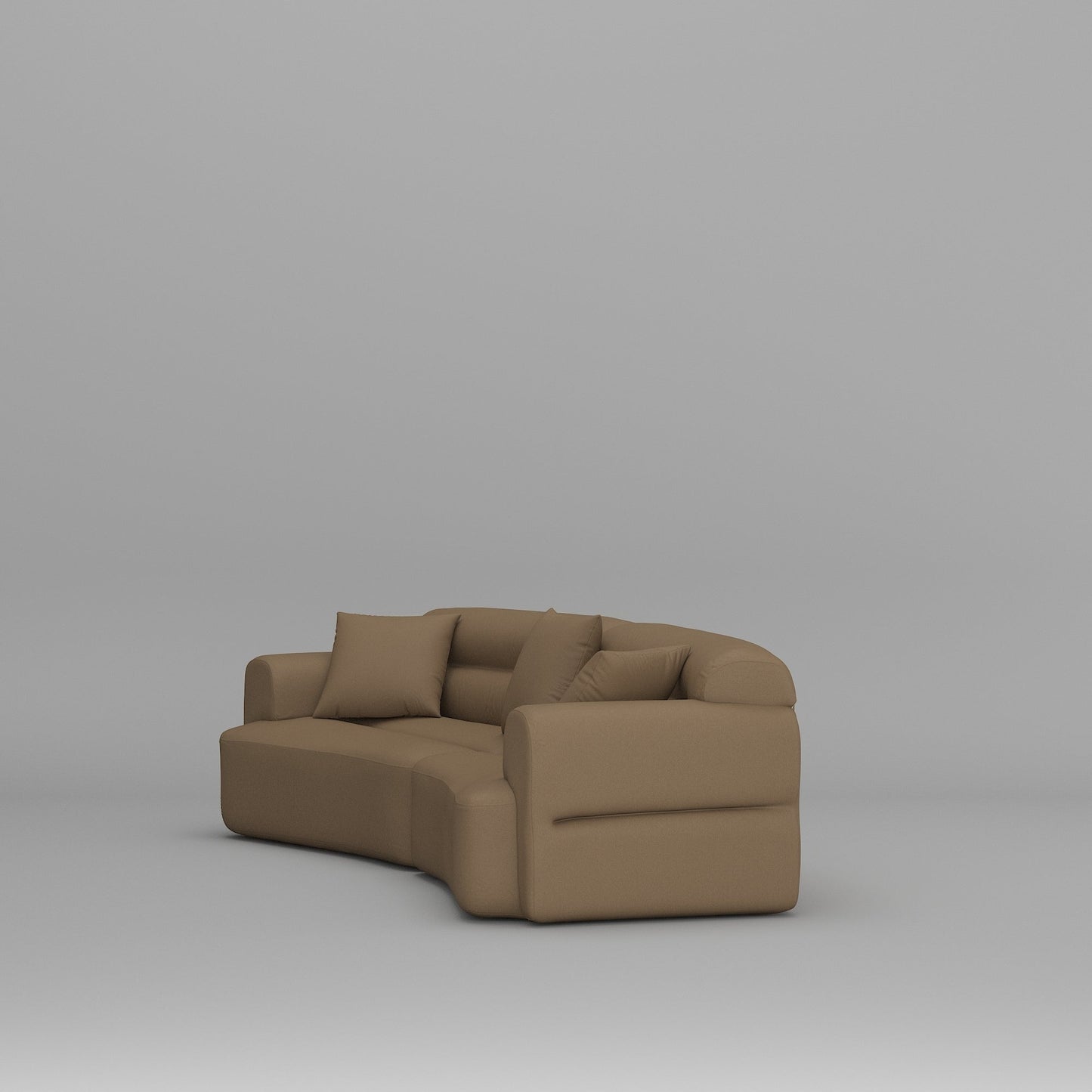 Divano da 3-5 posti, comodo divano imbottito con 3 cuscini morbidi