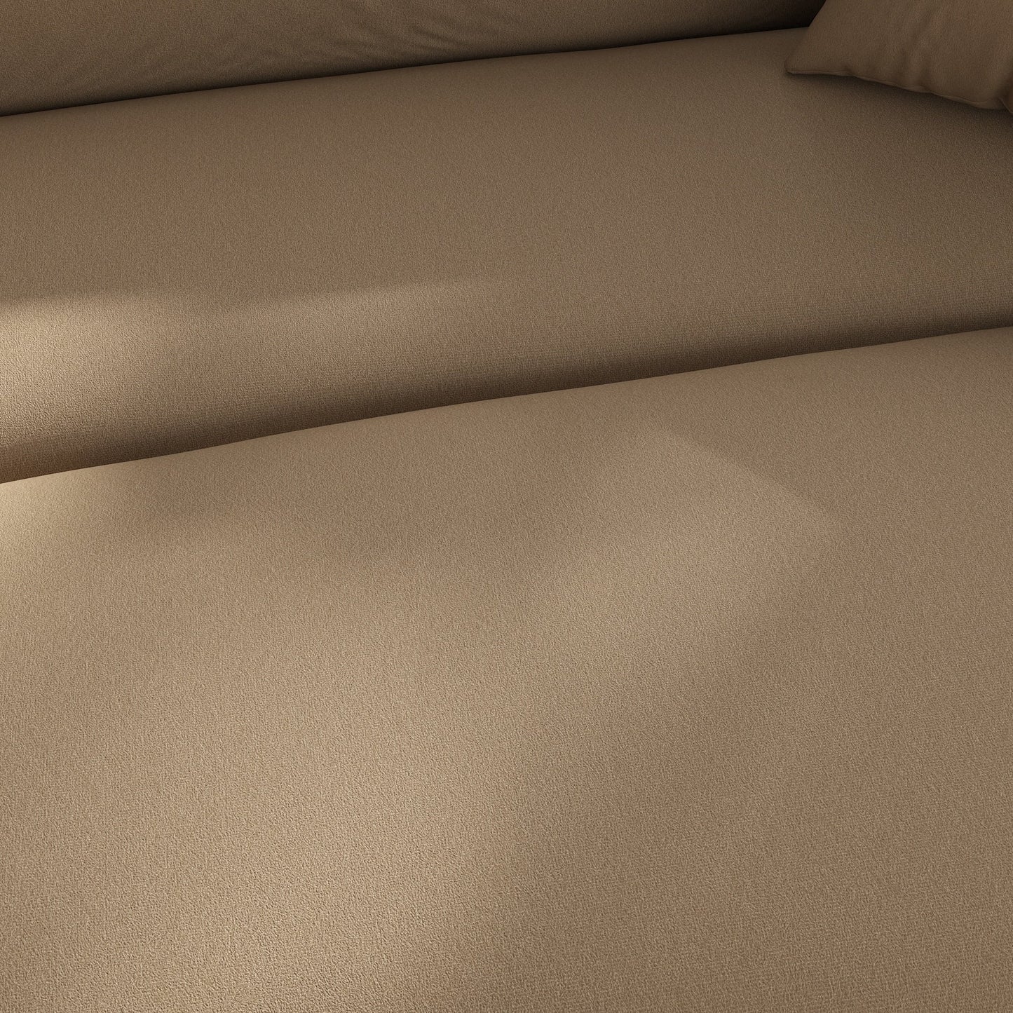 Divano da 3-5 posti, comodo divano imbottito con 3 cuscini morbidi