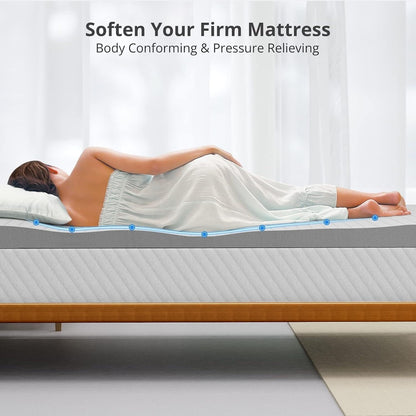 Materasso in memory foam Queen Gel da 3 pollici, rinfrescante e morbido, anti-pressione, CertiPUR