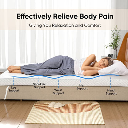 Materasso in memory foam bianco da 3 pollici