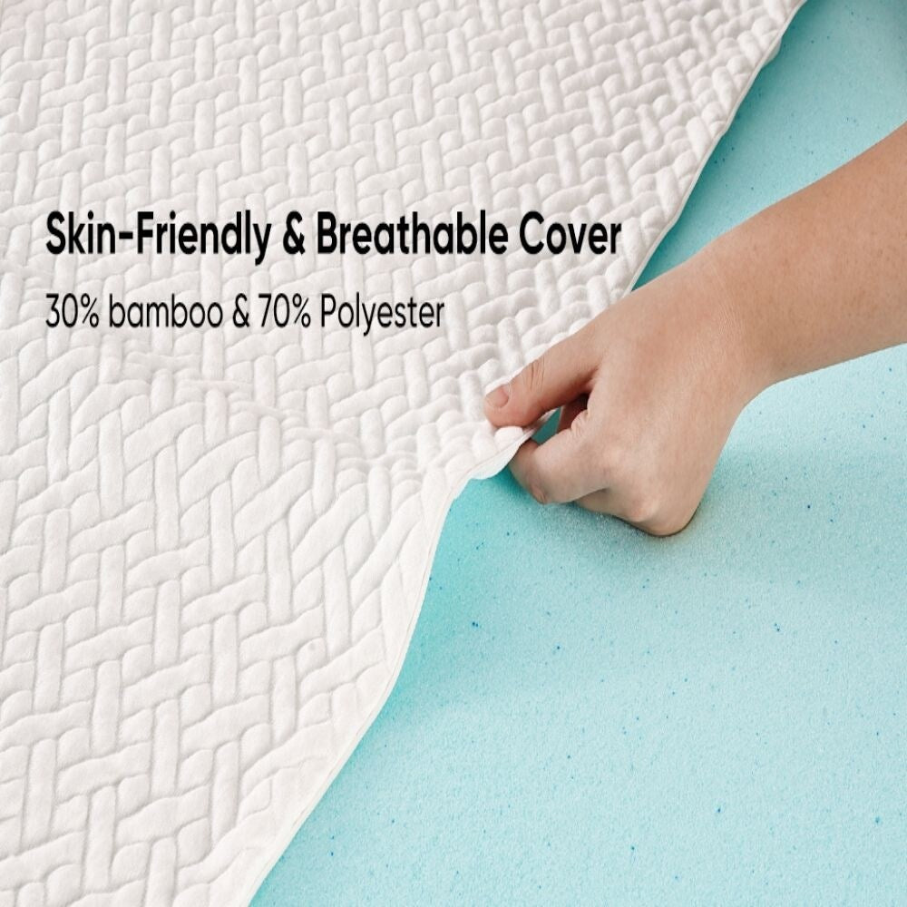 Materasso in memory foam bianco da 3 pollici