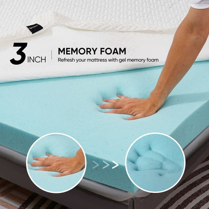 Materasso in memory foam bianco da 3 pollici
