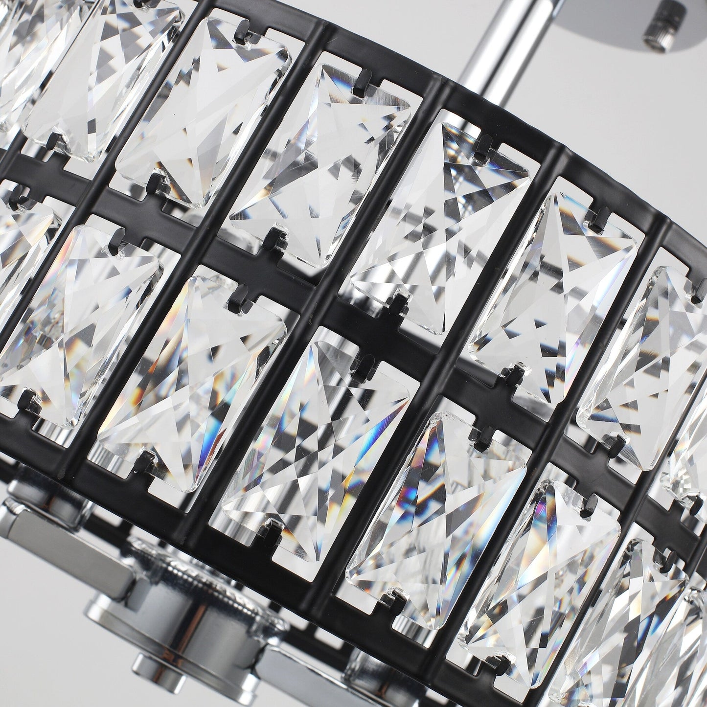 Lampadari semi-incassati in cristallo a 3 luci per soggiorno e corridoio