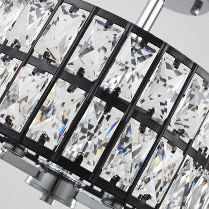 Lampadari semi-incassati in cristallo a 3 luci per soggiorno e corridoio