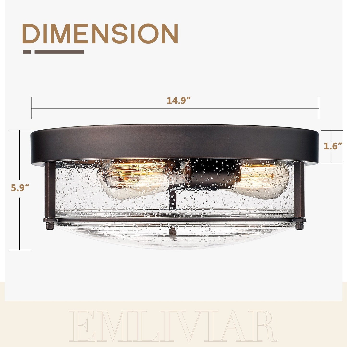 Lampada da soffitto in vetro a 3 luci, montaggio a filo, vetro seminato