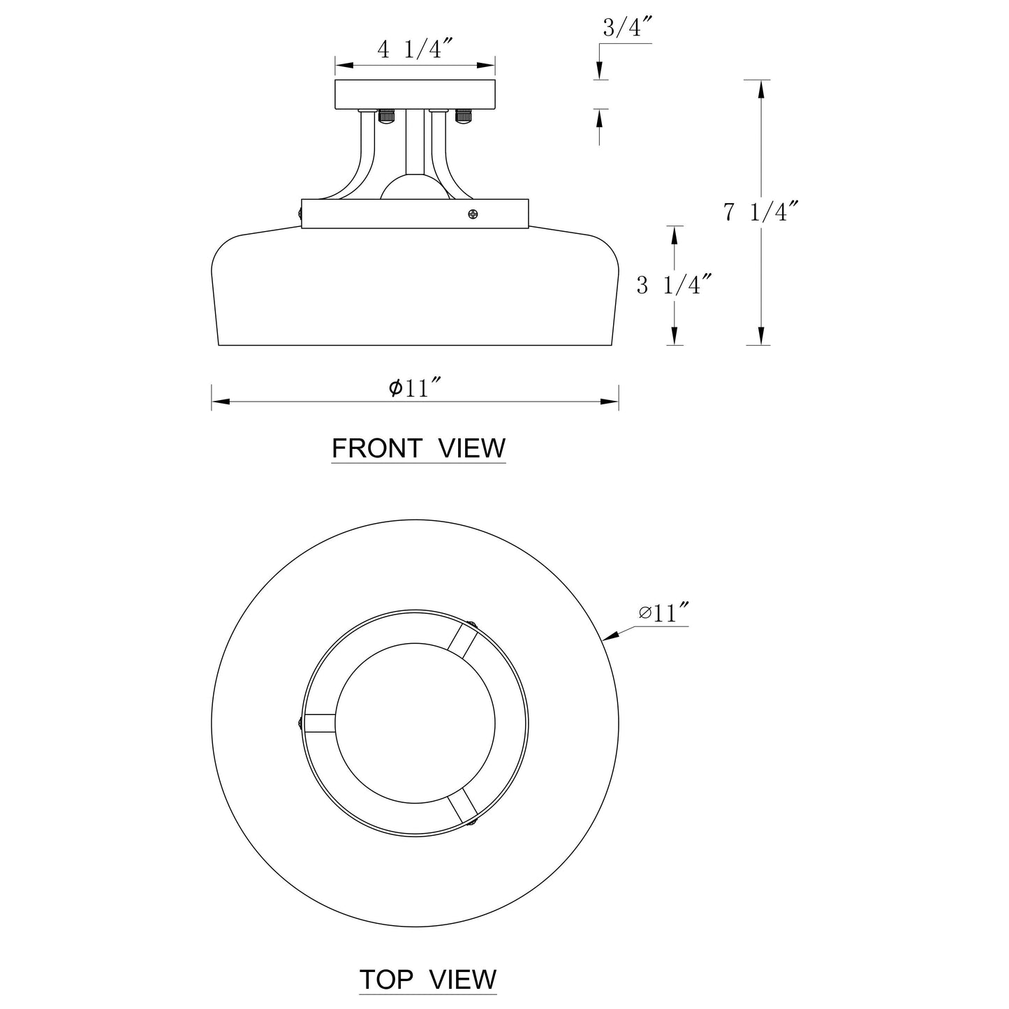 Lampada da soffitto semi-incassata a 3 luci in nichel satinato con paralume in vetro C Cattleya